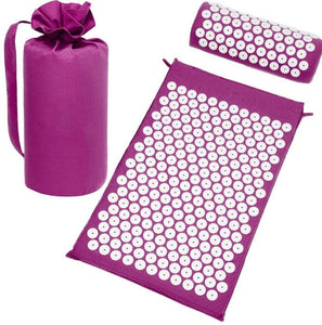 Acupuncture Spike Yoga Mat with Pillow Red