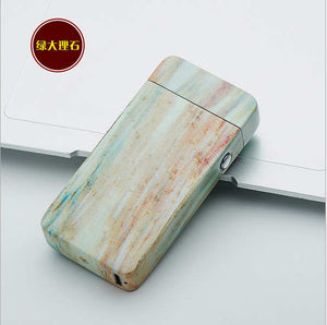 Plasma Arc Electronic USB Lighter - Teal Wood Grain