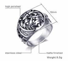 Men's Lion of Judah Lion Head Ring Style