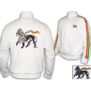 Rastafari Jah Star Conquering Lion Rasta Tracksuit -White